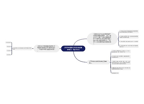 2020年国家公务员考试备考每日一练(1023)