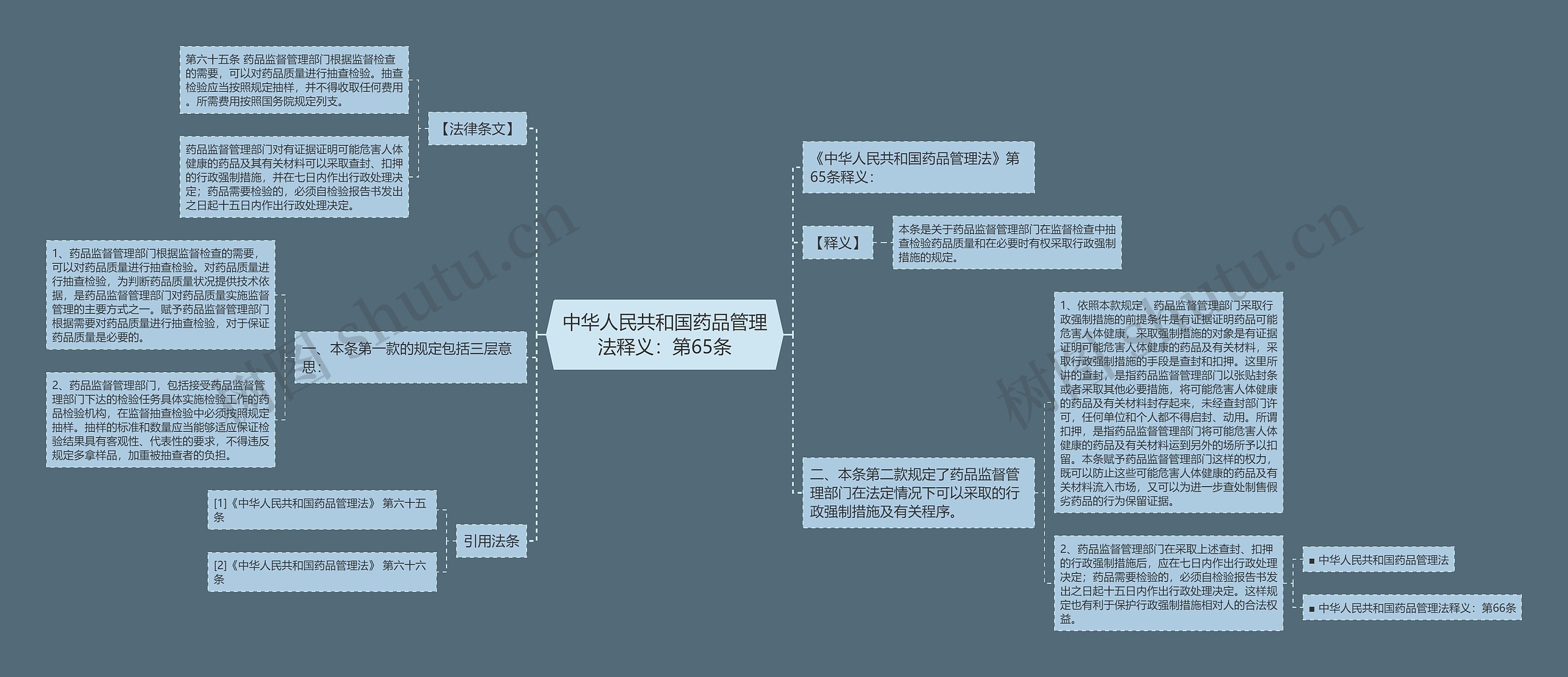 中华人民共和国药品管理法释义：第65条思维导图