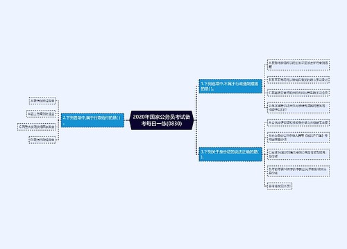 2020年国家公务员考试备考每日一练(0830)