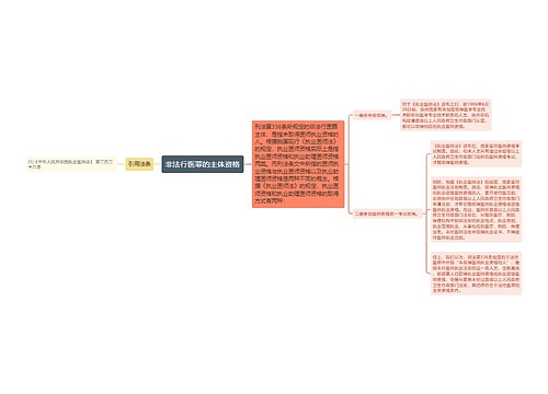 非法行医罪的主体资格