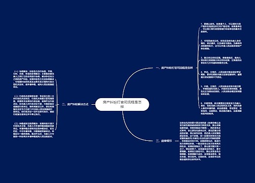 房产纠纷打官司流程是怎样