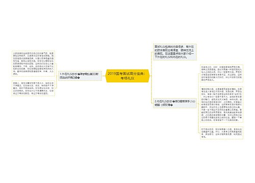 2019国考面试高分宝典：考场礼仪