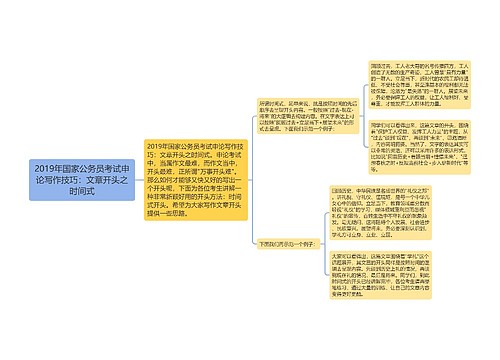 2019年国家公务员考试申论写作技巧：文章开头之时间式