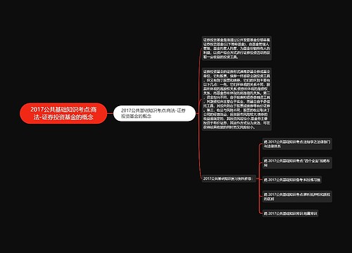 2017公共基础知识考点:商法-证券投资基金的概念