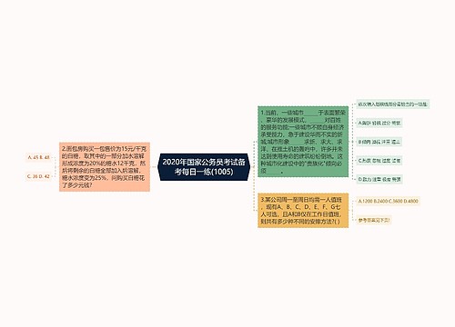 2020年国家公务员考试备考每日一练(1005)