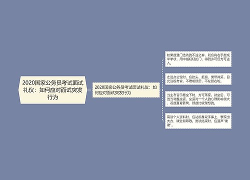 2020国家公务员考试面试礼仪：如何应对面试突发行为