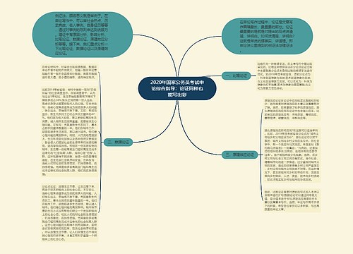 2020年国家公务员考试申论综合指导：论证同样也能写出彩