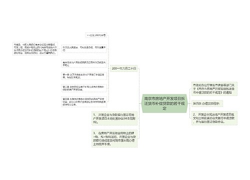 南京市房地产开发项目拆迁货币补偿贷款的若干规定