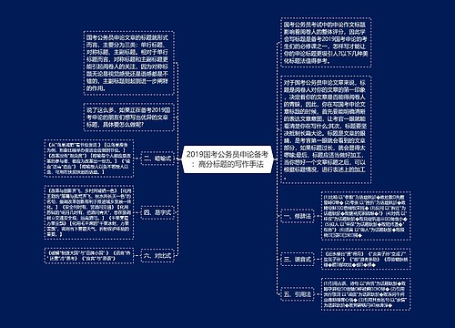 2019国考公务员申论备考：高分标题的写作手法