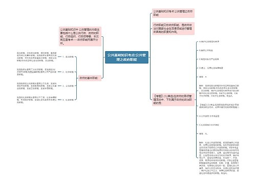 公共基础知识考点:公共管理之政府职能