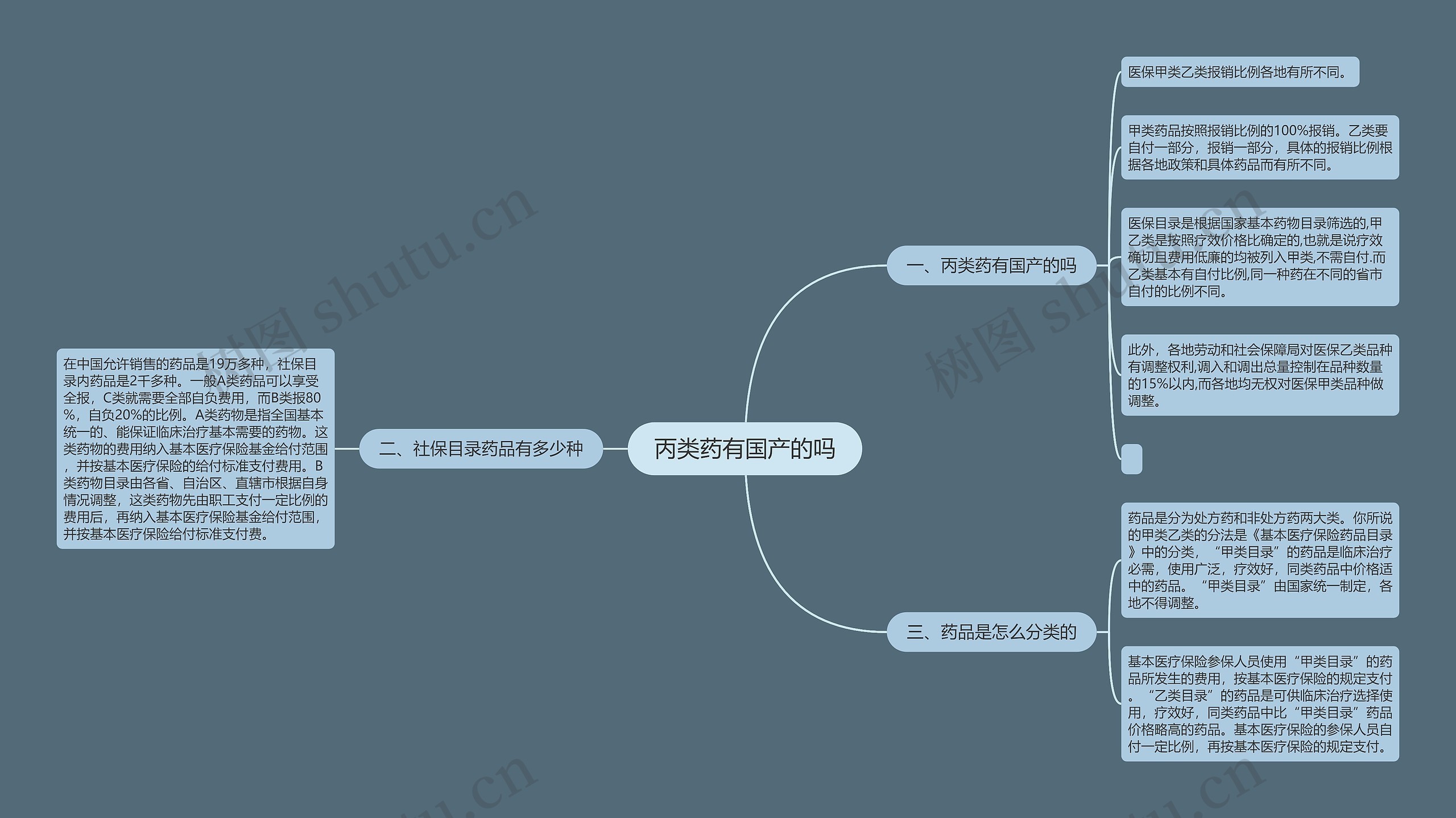 丙类药有国产的吗思维导图