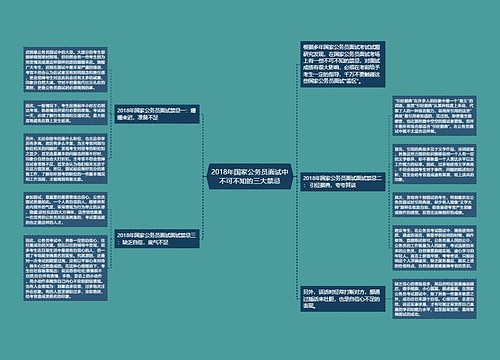 2018年国家公务员面试中不可不知的三大禁忌