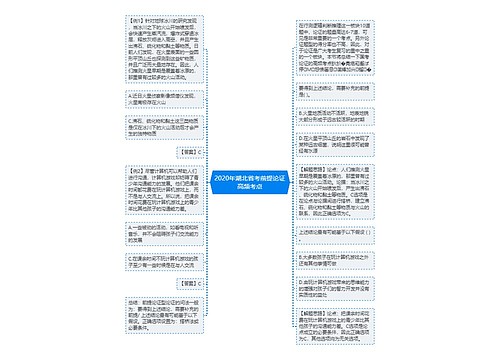 2020年湖北省考前提论证高频考点