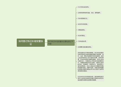 如何签订拆迁补偿安置协议