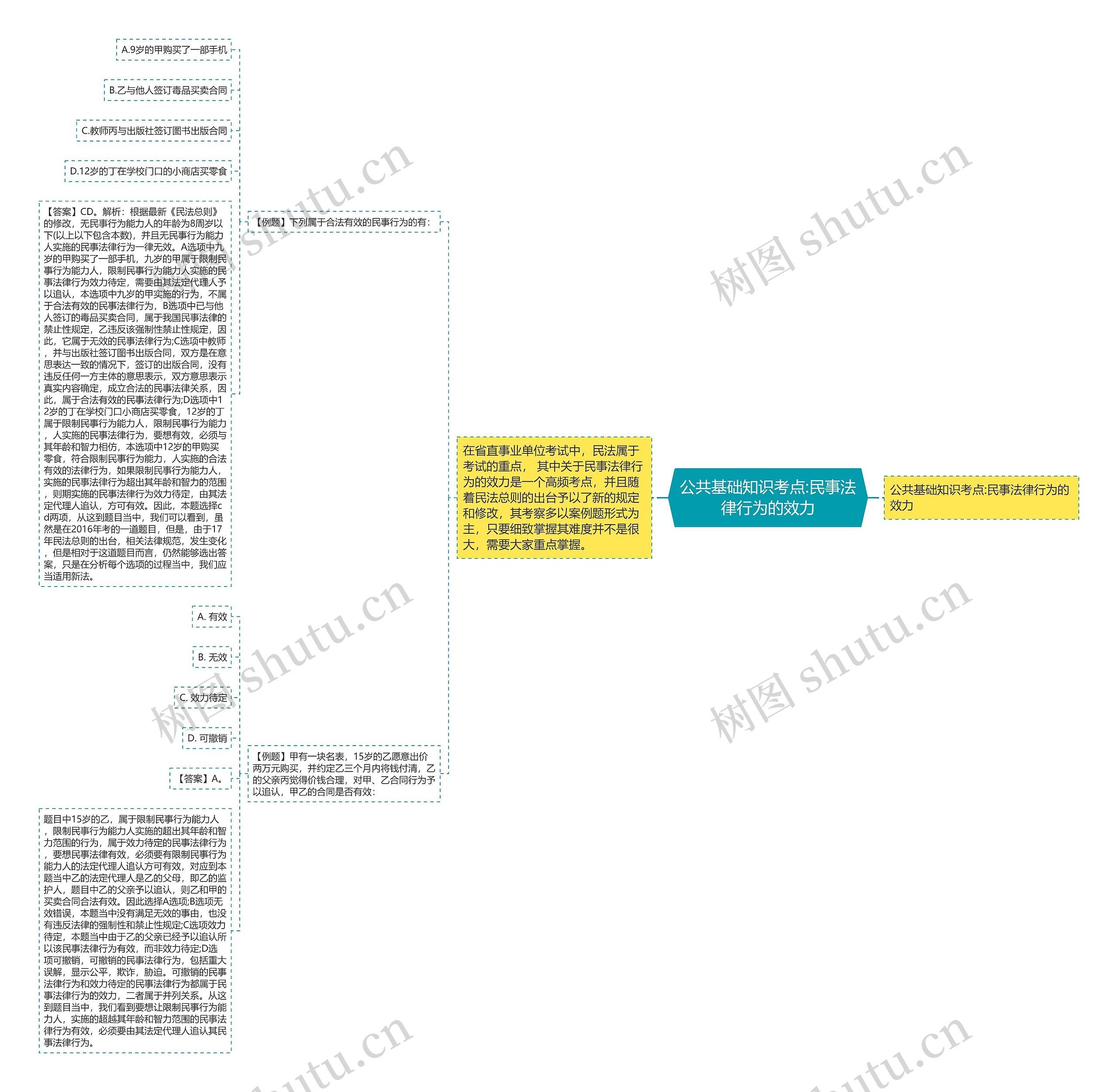 公共基础知识考点:民事法律行为的效力 公共基础知识考点:民事法律行为的效力