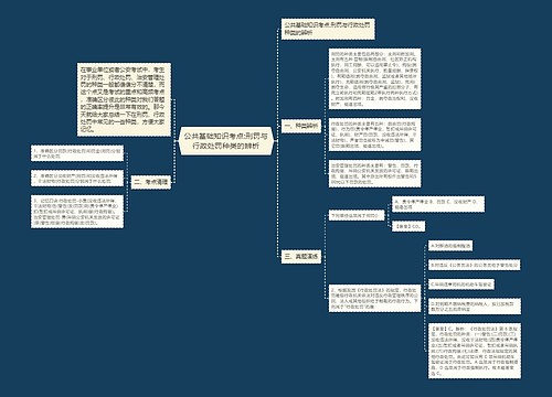 公共基础知识考点:刑罚与行政处罚种类的辨析