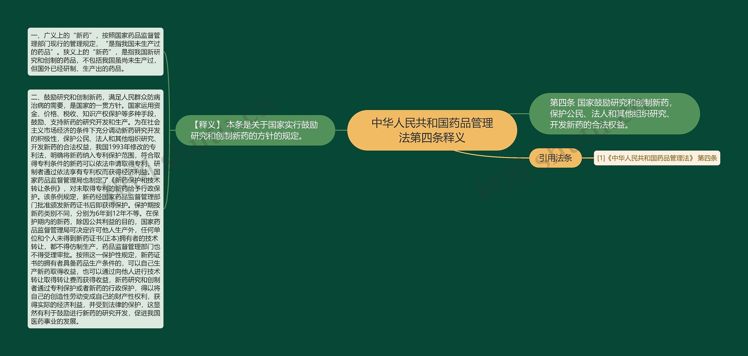 中华人民共和国药品管理法第四条释义思维导图