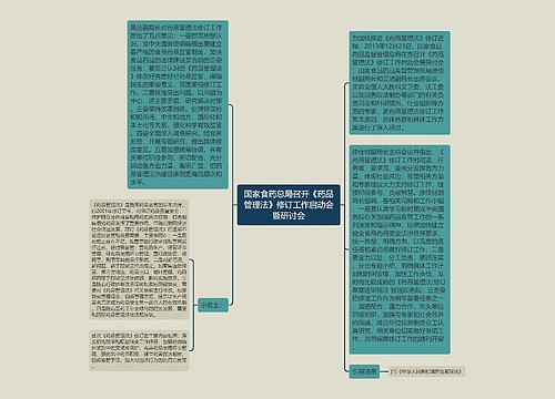 国家食药总局召开《药品管理法》修订工作启动会暨研讨会