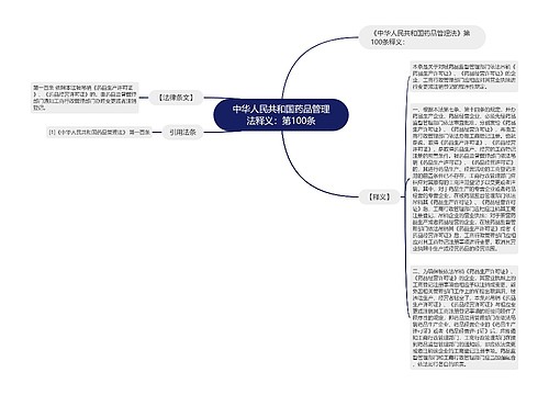 中华人民共和国药品管理法释义：第100条