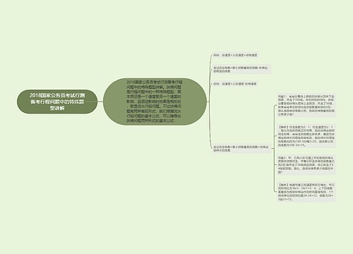 2018国家公务员考试行测备考行程问题中的特殊题型讲解