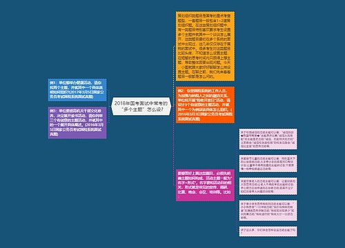 2018年国考面试中常考的“多个主题”怎么设?