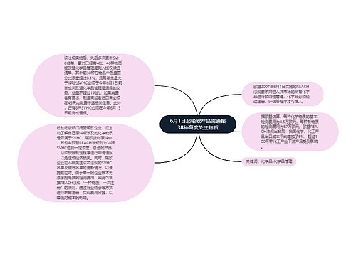 6月1日起输欧产品需通报38种高度关注物质