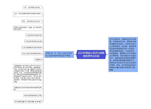 2020年国家公务员行测真假推理考点总结