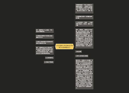 2020国家公务员考试行测常识判断解题技巧