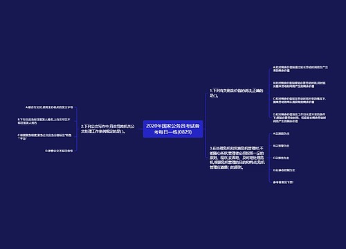 2020年国家公务员考试备考每日一练(0829)