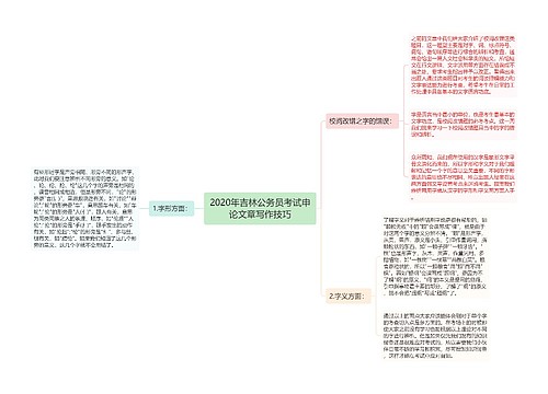 2020年吉林公务员考试申论文章写作技巧