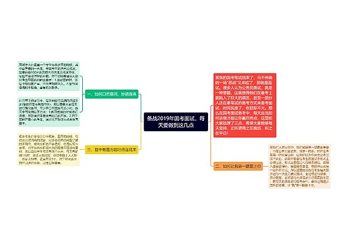 备战2019年国考面试，每天要做到这几点