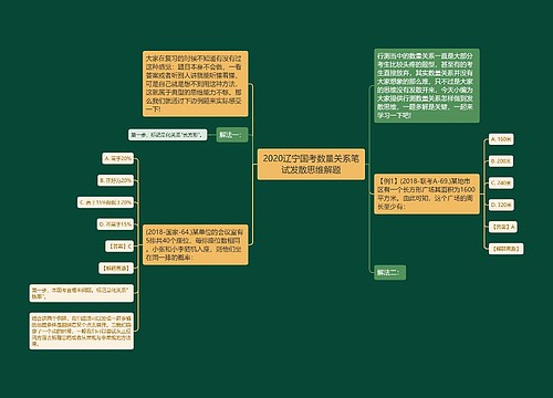 2020辽宁国考数量关系笔试发散思维解题