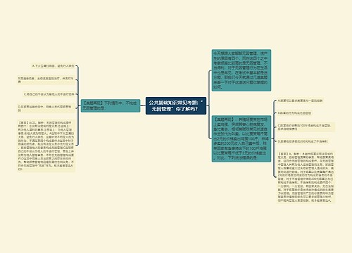 公共基础知识常见考题:“无因管理”你了解吗？