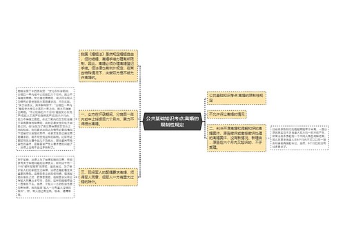 公共基础知识考点:离婚的限制性规定