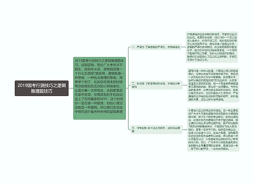 2019国考行测技巧之逻辑推理题技巧