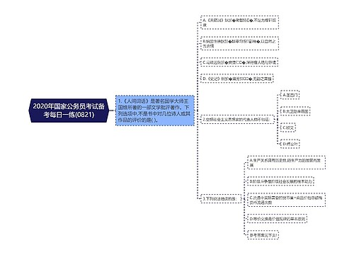 2020年国家公务员考试备考每日一练(0821)