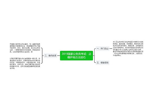 2019国家公务员考试：正确开场方法技巧