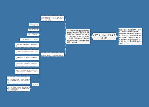 ABCD try一try，拔得头筹把花戴
