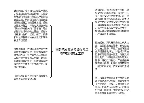 国务院发布通知加强元旦春节期间安全工作