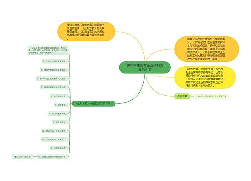 律师审核国有企业改制方案的内容