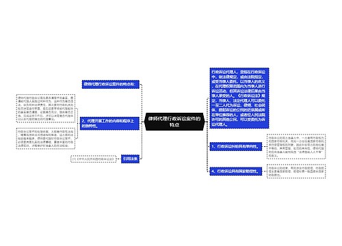 律师代理行政诉讼案件的特点