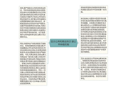 区分公共和商业拆迁 建公平仲裁机制