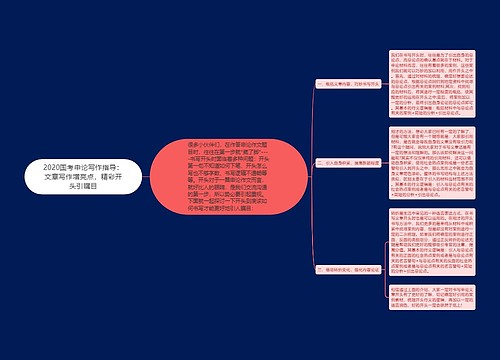 2020国考申论写作指导：文章写作增亮点，精彩开头引瞩目