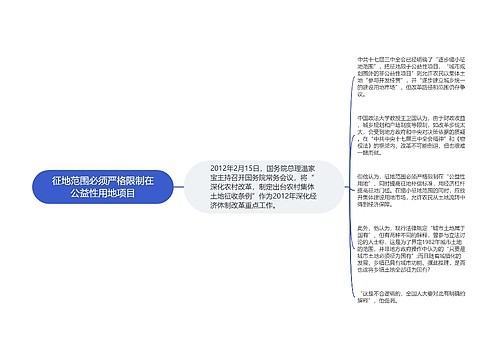 征地范围必须严格限制在公益性用地项目