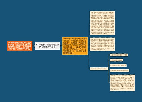 2019国考行政能力测试技巧之言语细节阅读