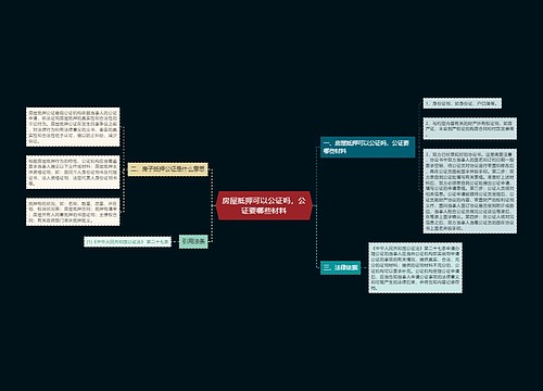 房屋抵押可以公证吗，公证要哪些材料