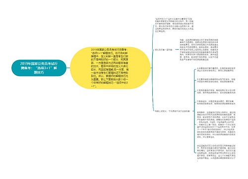 2019年国家公务员考试行测备考：“选项3+1”解题技巧