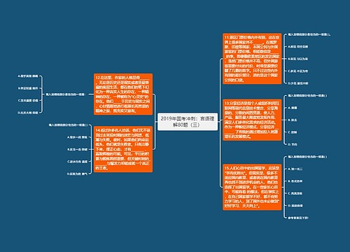 2019年国考冲刺：言语理解80题（三）