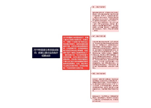 2019年国家公务员面试技巧：把握三要点让自我介绍更出彩