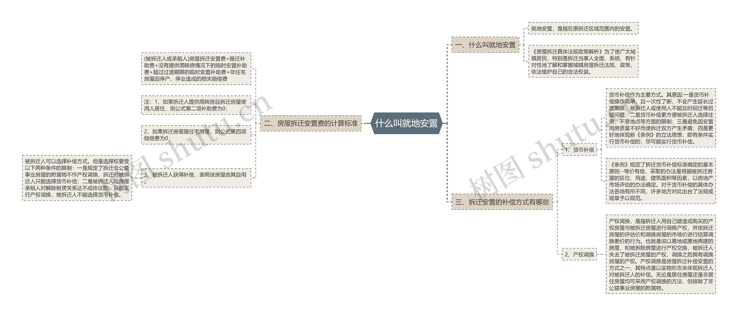 什么叫就地安置思维导图